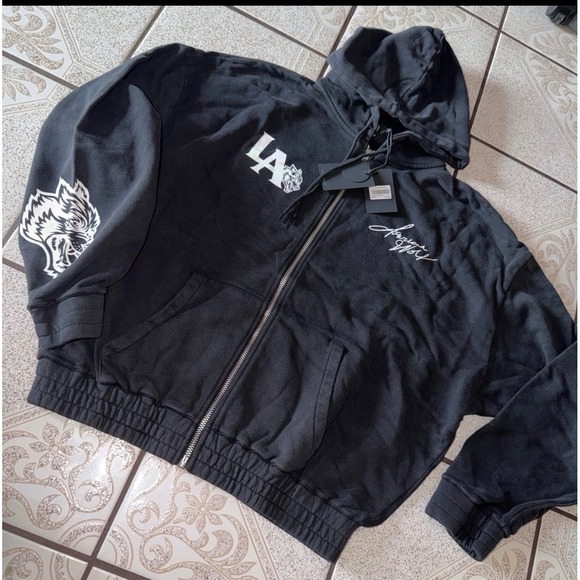 Darc Sport Other - Darc Sport LA Wolf Chambers Zip Hoodie Black Full Zip Jacket Men's Medium NWT